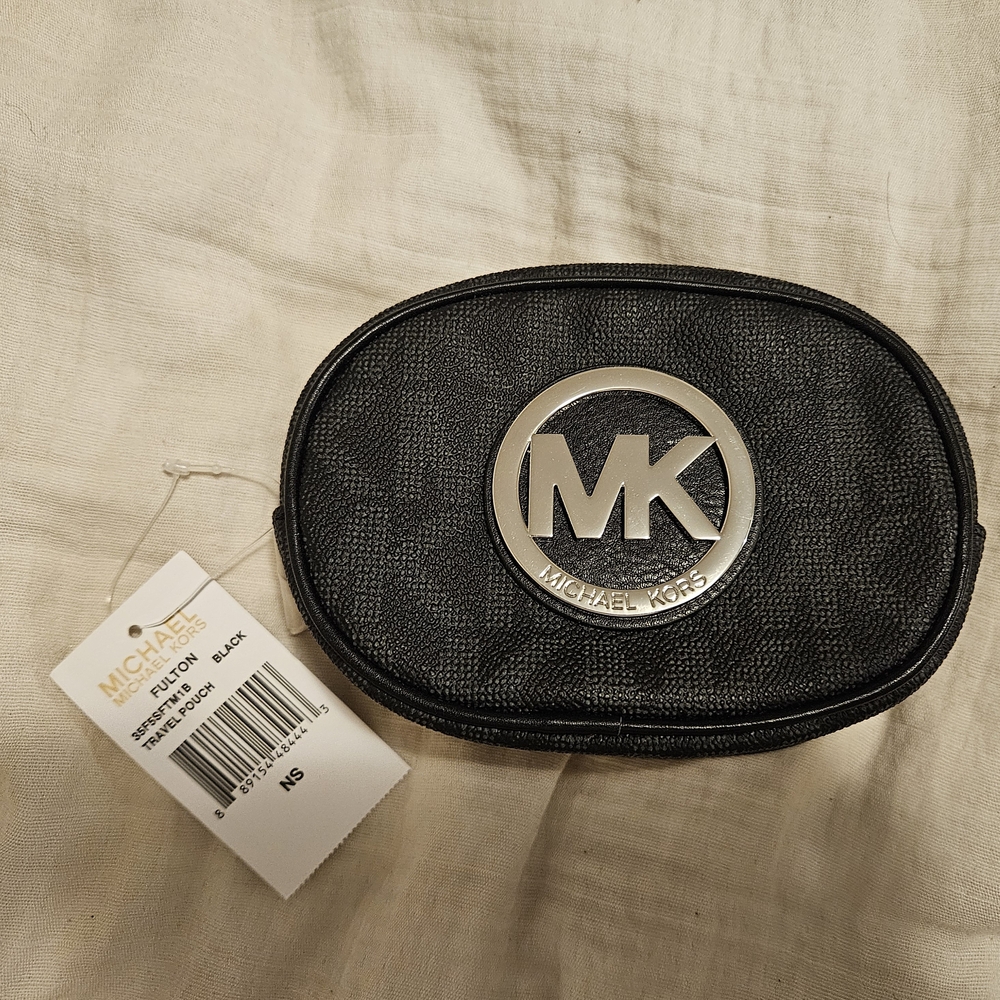 Michael Kors Black Logo Coin Case
